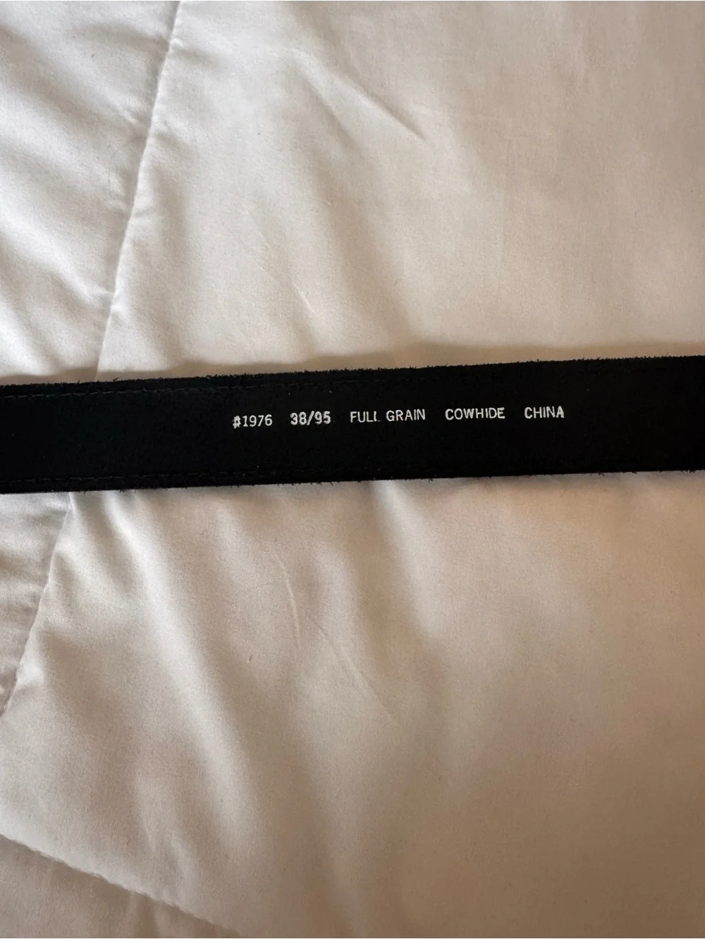Full Grain Cowhide Black unisex Belt with Silver Buckle
